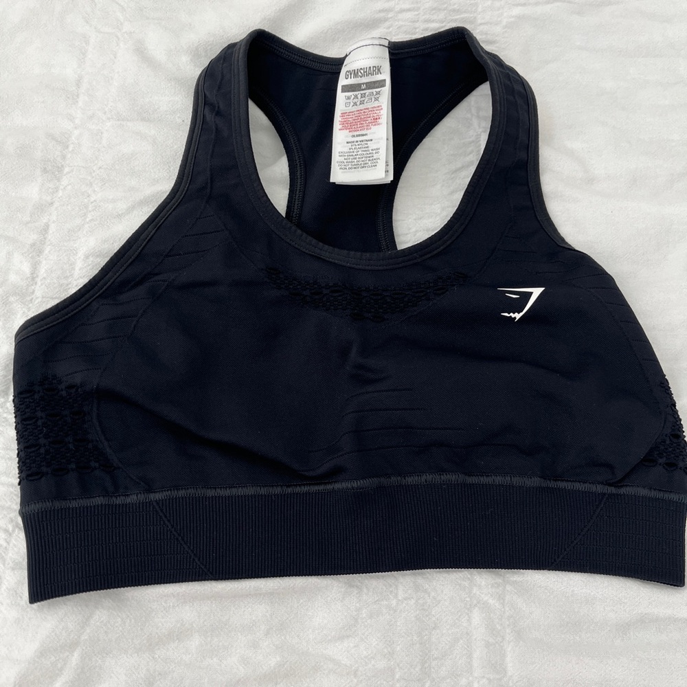 Gymshark Midnight Black Sports Bra and Leggings - Picture 2 of 8